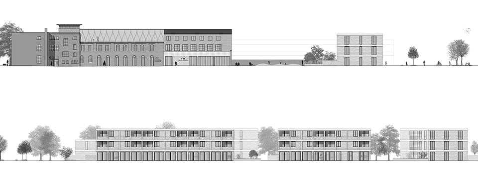 Der Neubau respektiert den Bestand in Material und Zurückhaltung.