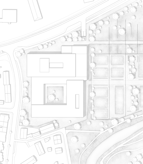 Der Lageplan zeigt, dass die Neugestaltung einen zusammenhängenden Platz vorsieht